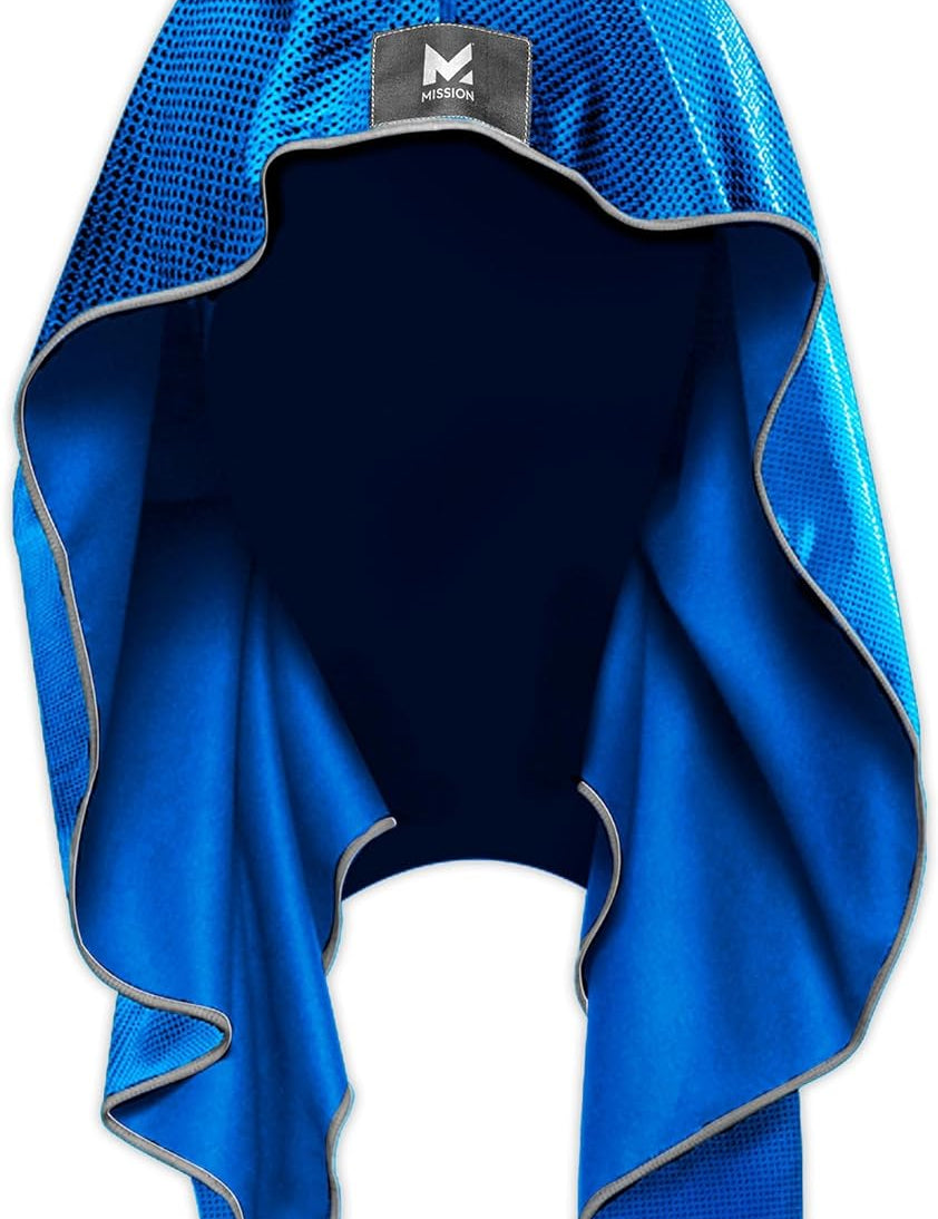Cooling Hoodie Towel Hoodie Towel MISSION One Size Blue 