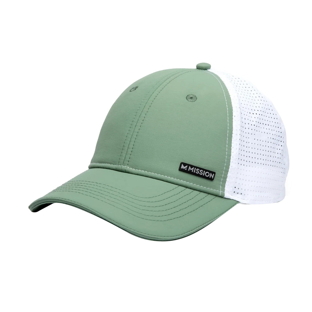 Cooling Apex Hat Caps MISSION One Size Hedge Green and White