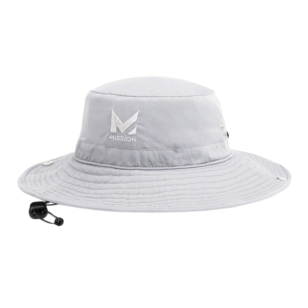 Cooling Bucket Hat Wide Brim Hats MISSION One Size Charcoal Mission Print