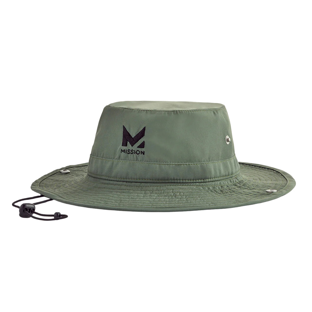 Cooling Bucket Hat Wide Brim Hats MISSION One Size Bronze Green