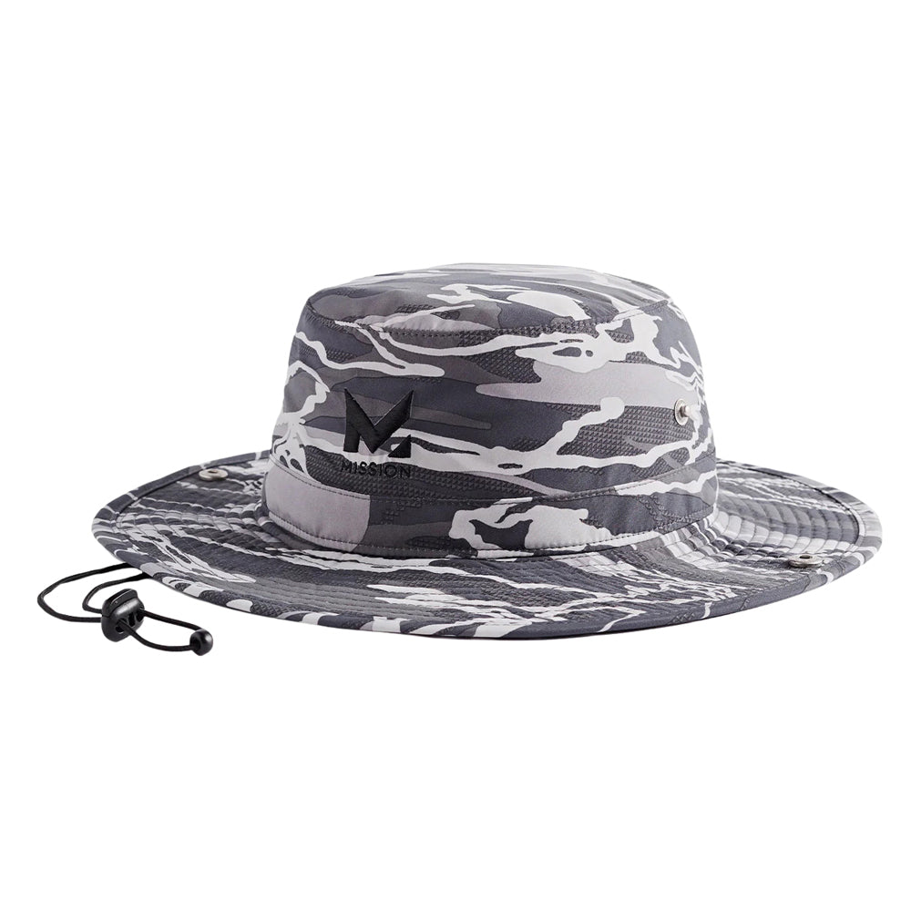 Cooling Bucket Hat Wide Brim Hats MISSION Matrix Camo Silver One Size