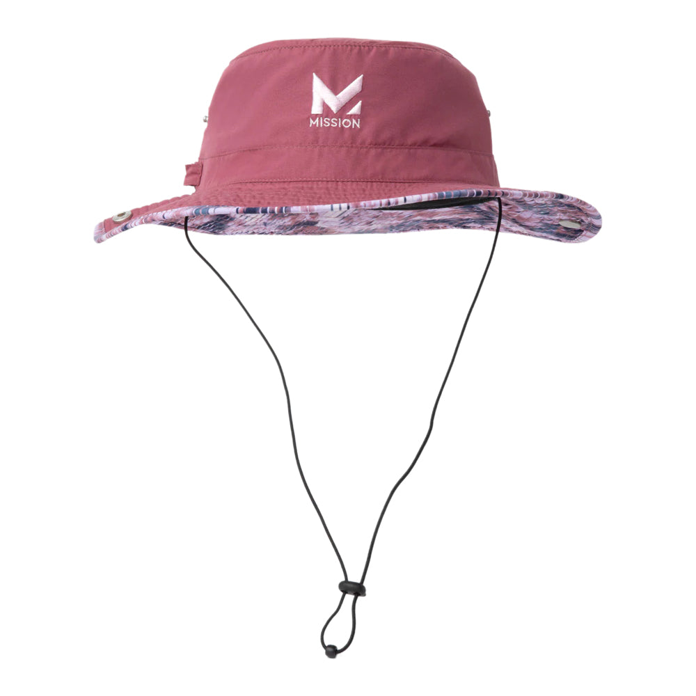 Cooling Bucket Hat Wide Brim Hats MISSION One Size Flower Power Rose