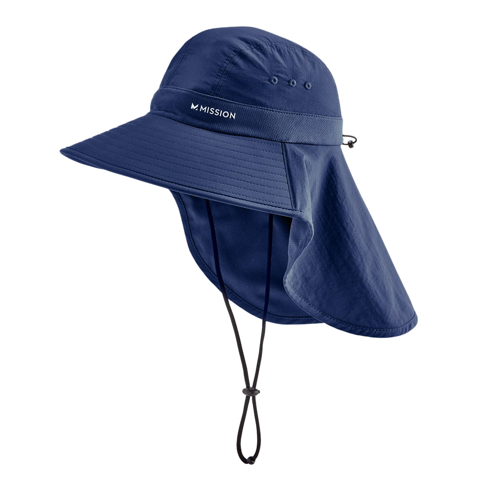 Cooling Sun Defender Hat Wide Brim Hats MISSION Navy One Size