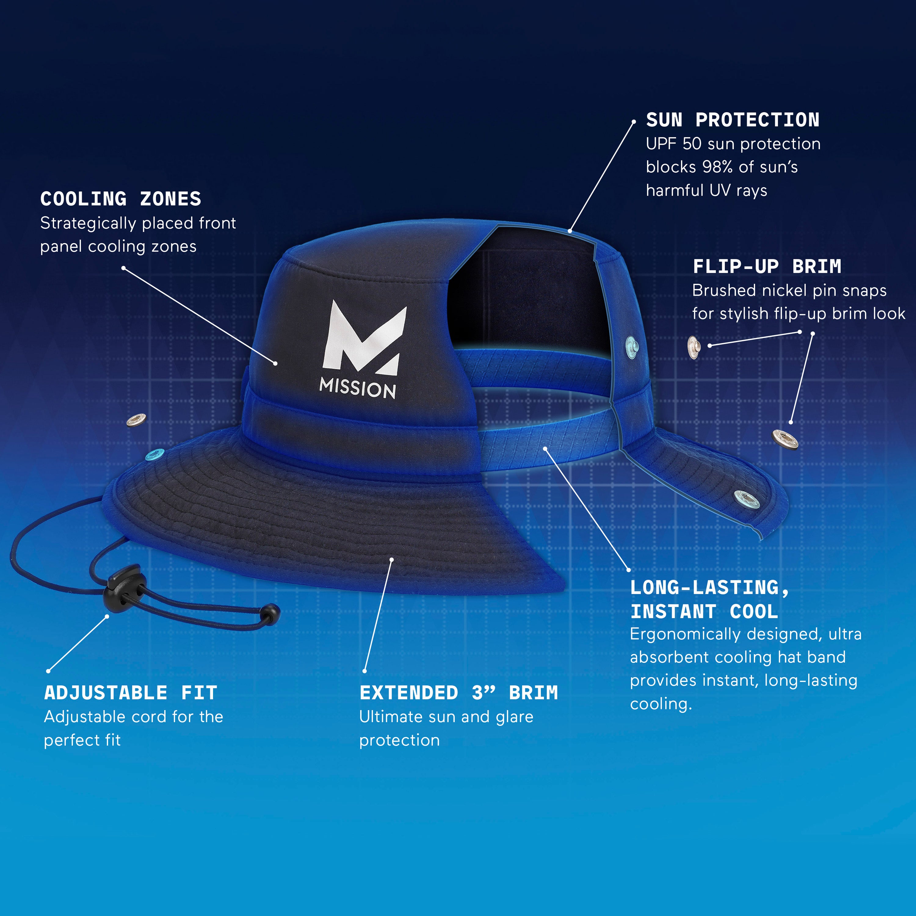  MISSION Cooling Bell Bucket Hat For Women And Men