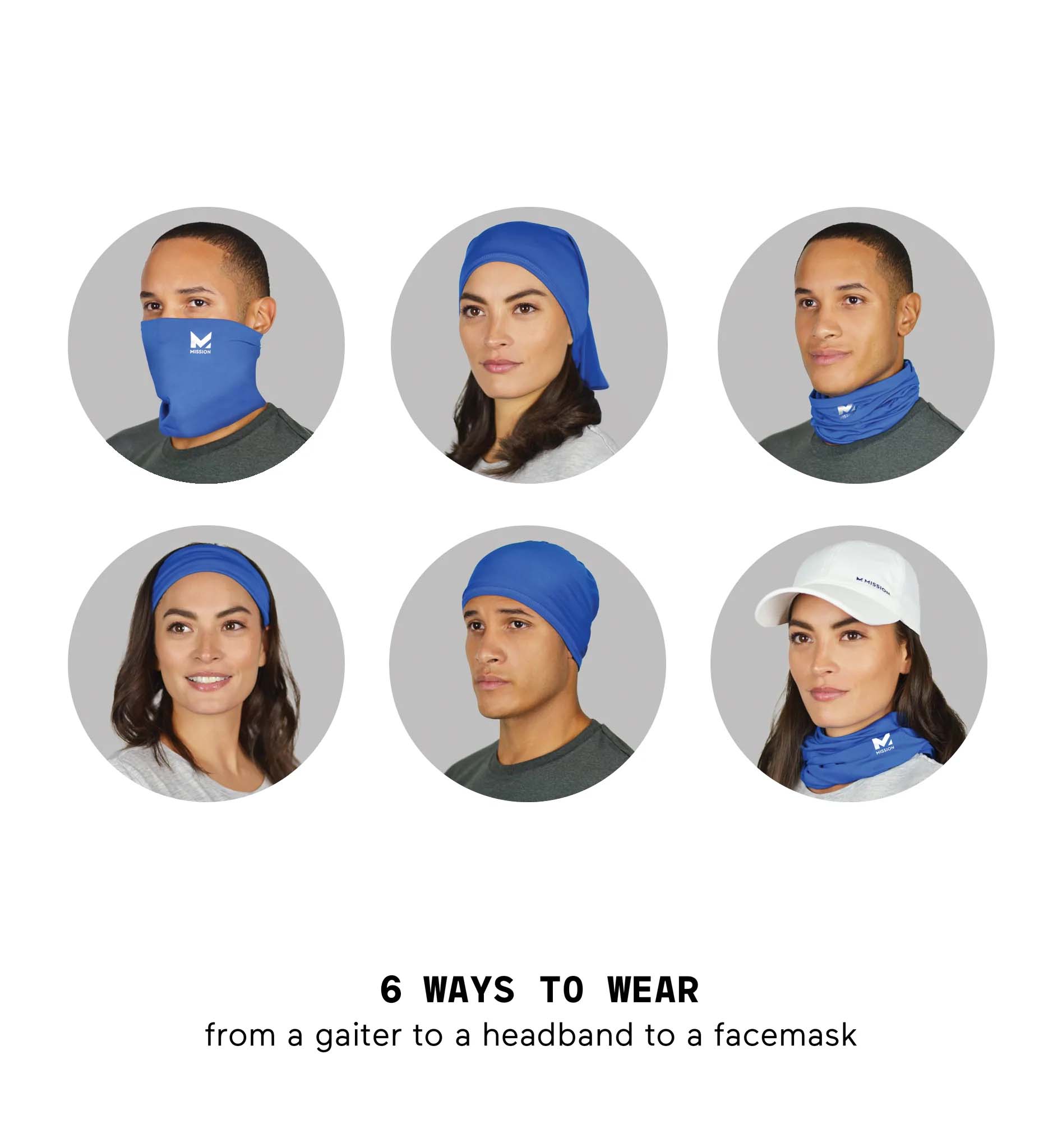 Cooling Compact 6-in-1 Neck Gaiter – MISSION